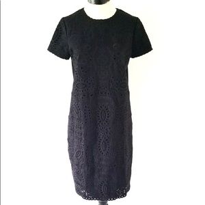 J. McLaughlin ponte knit eyelet a-line dress NEW
